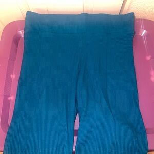 Old Navy Mediterranean Teal Ribbed Biker Shorts